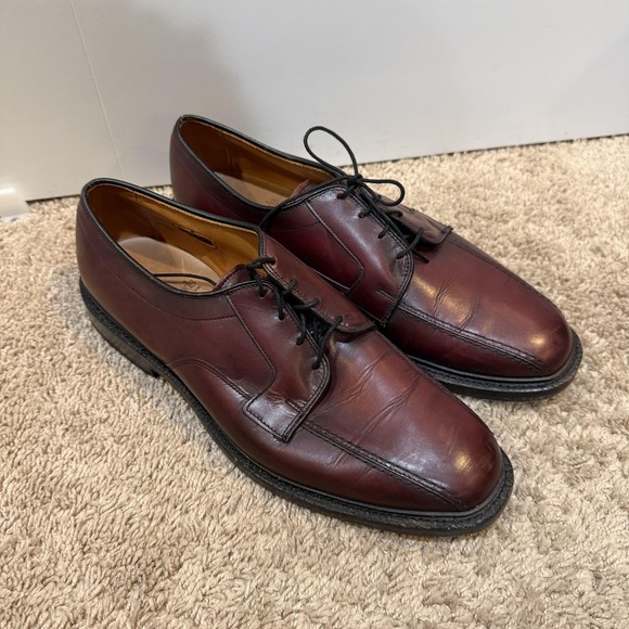 Allen Edmonds Hillcrest Shoes Mens Size 10 Brown Leather Apron Toe Derby USA main image 8